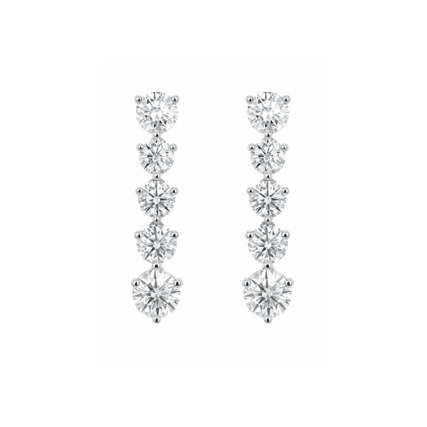 2.65ctw Round Lab Grown Diamond Drop Earrings