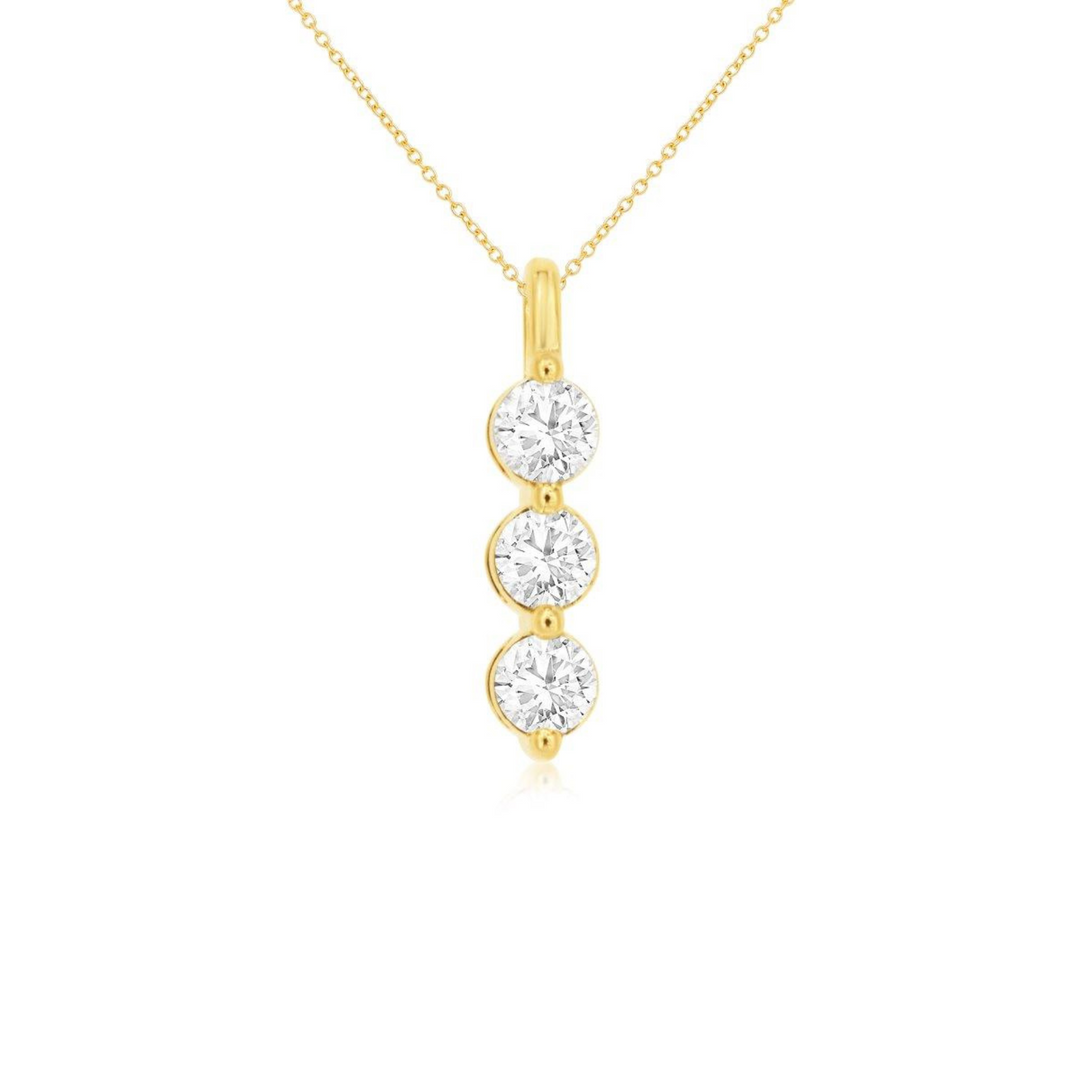 Elegant 0.50ctw diamond lab grown necklace, featuring eco-friendly lab grown diamonds set in a sleek, timeless design on a delicate chain, perfect for adding a touch of sophistication to any look.