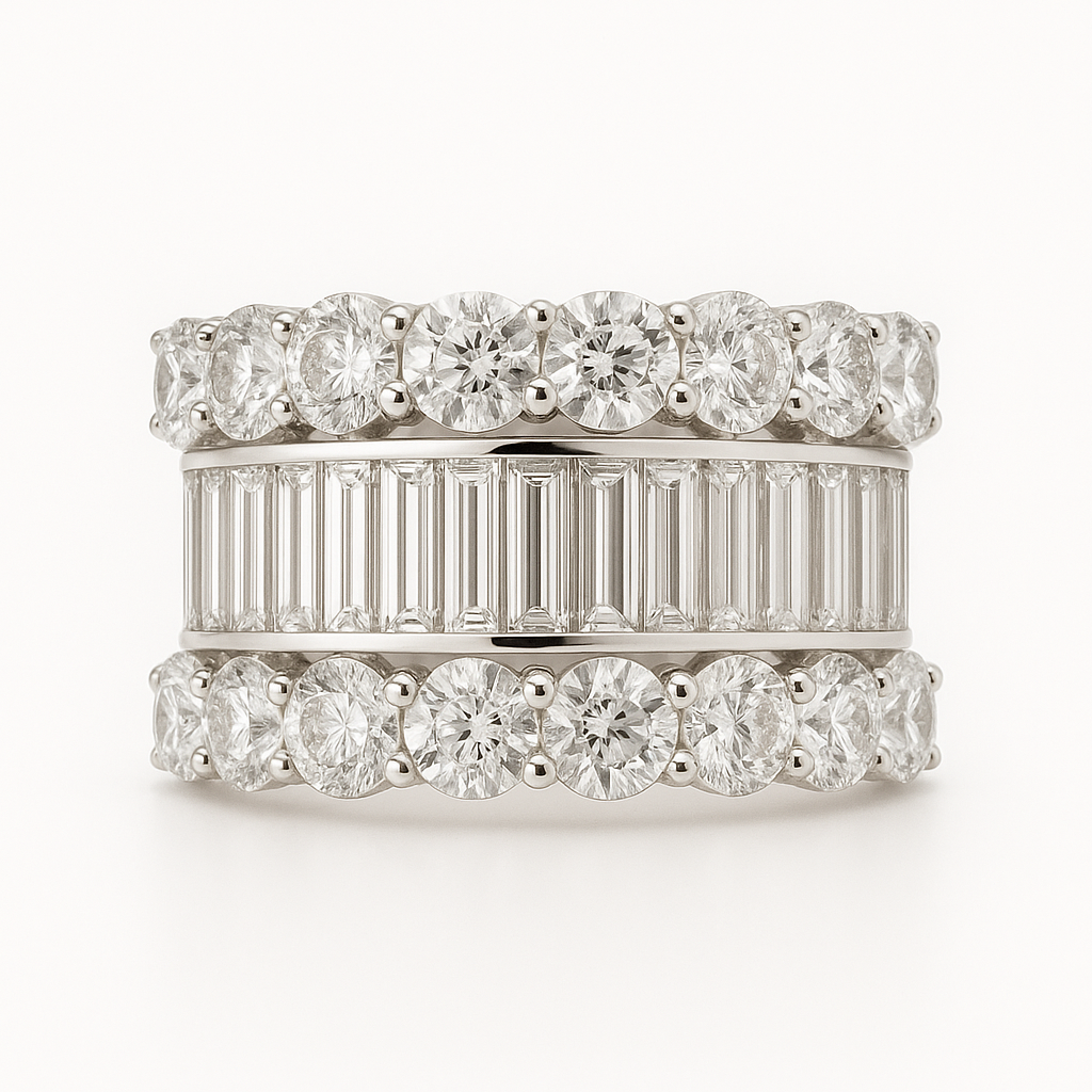 Baguette & Round Diamond Ring