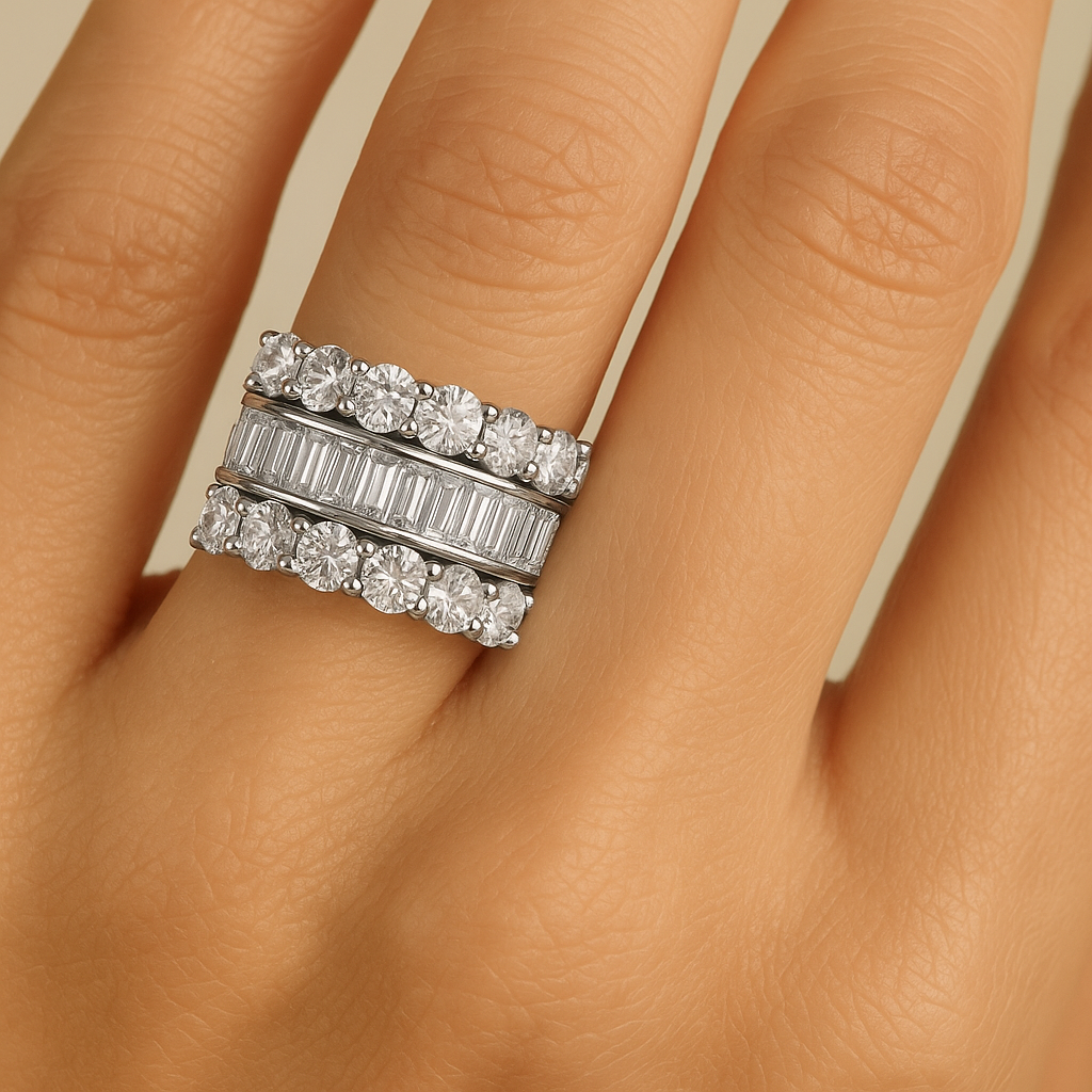 Baguette & Round Diamond Ring