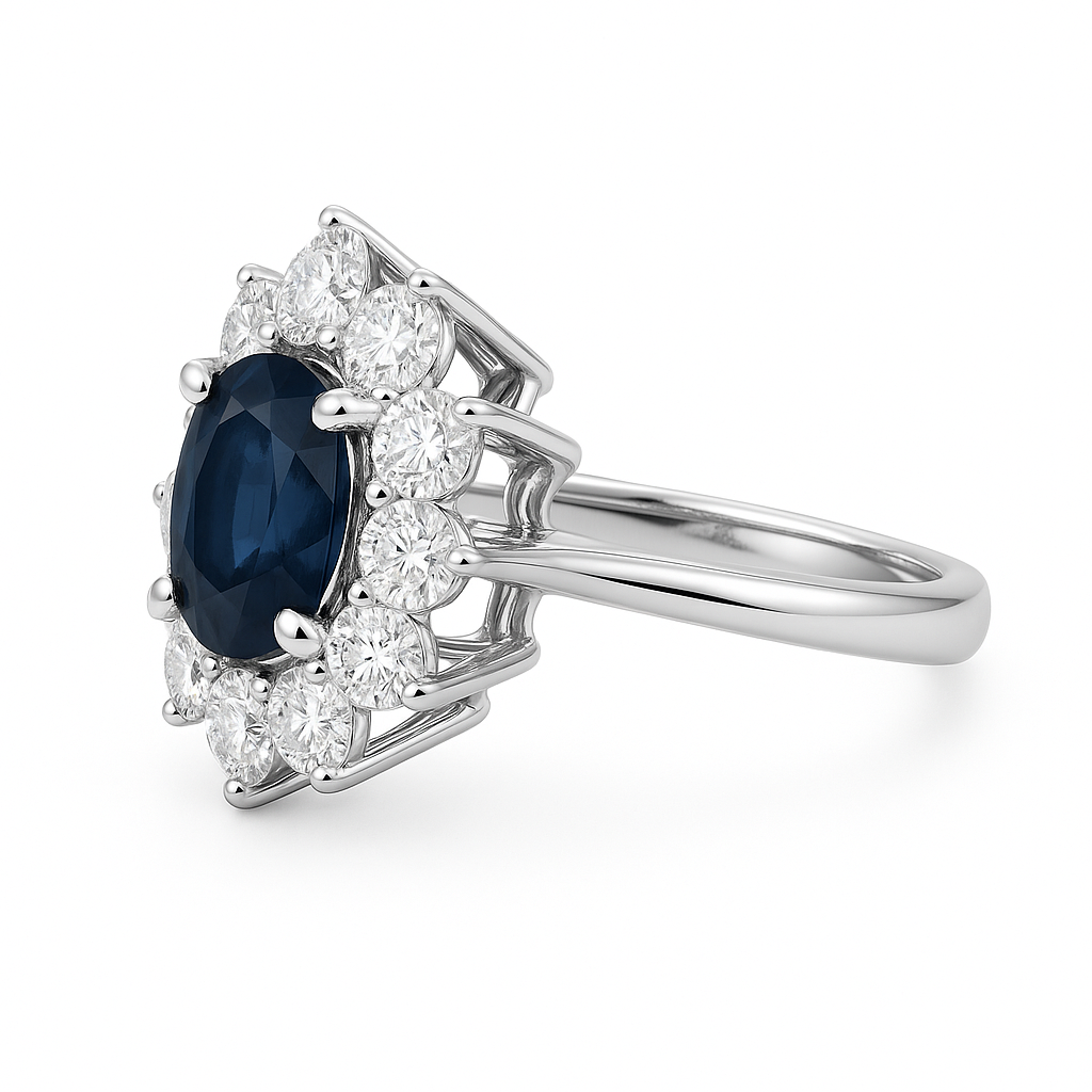 Oval Sapphire & Diamond Ring
