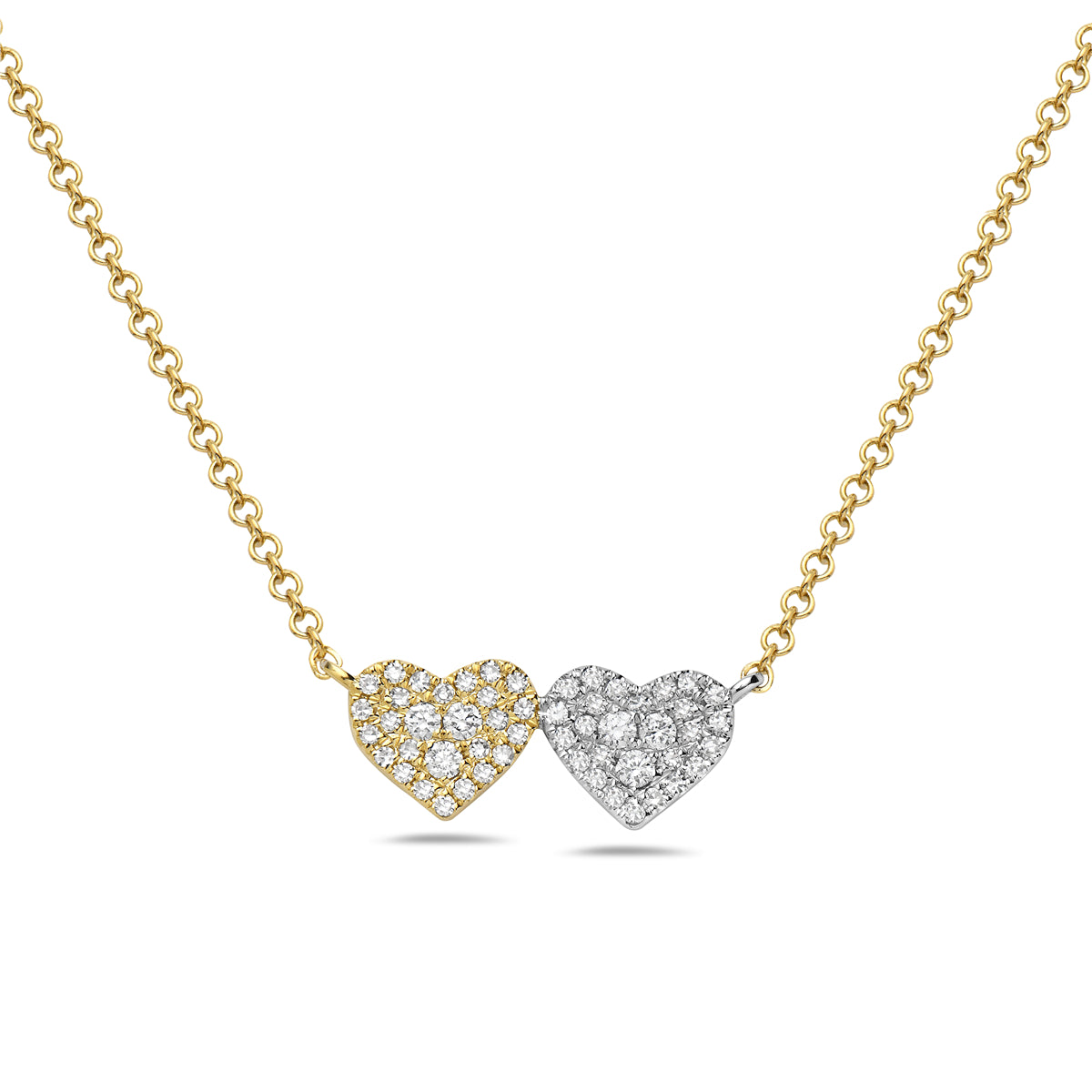0.36ctw Diamond Heart Fashion 14kt Yellow Gold Necklace