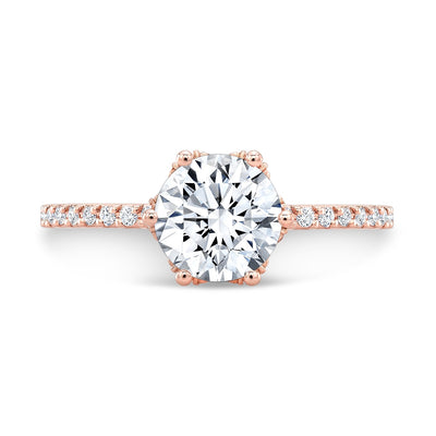 Delicate - Vintage - Round Engagement Ring