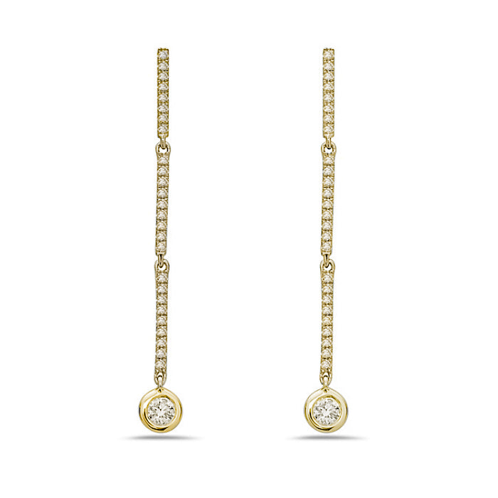 Chic diamond fashion dangle earrings featuring shimmering diamonds in an elegant drop design, adding sophistication and sparkle to any look.