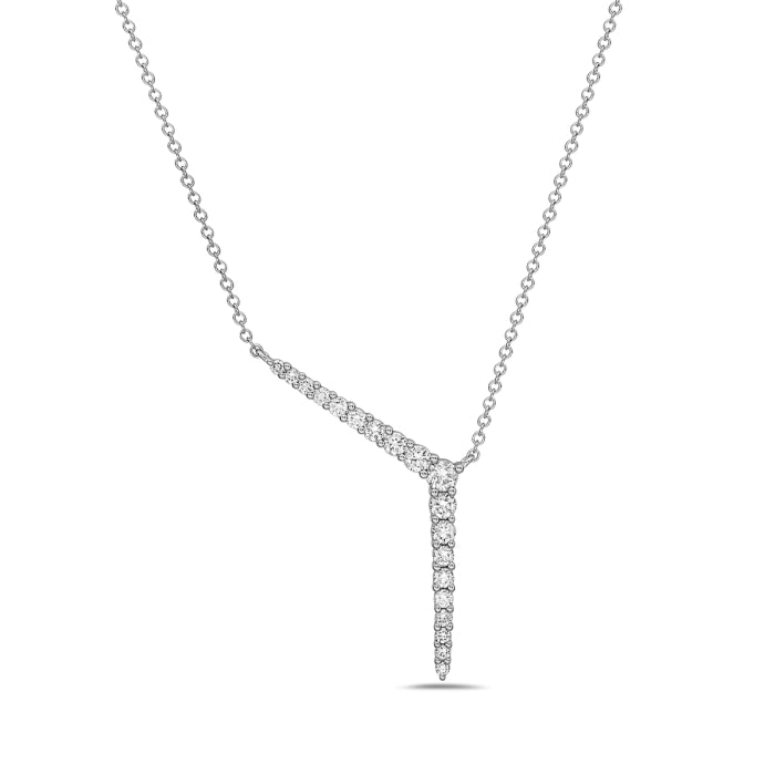 0.59ctw Diamond Fashion 14kt White Gold Necklace