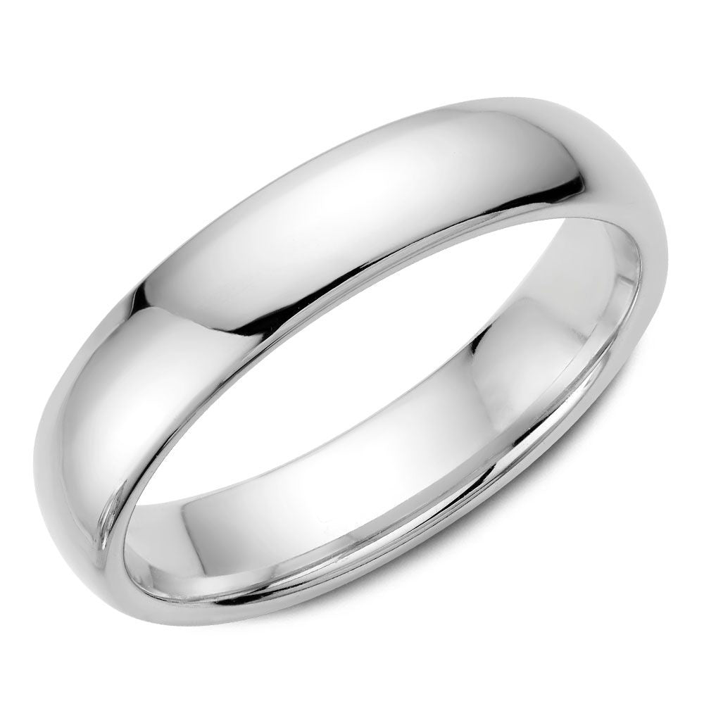 Timeless classic wedding band featuring a sleek and polished design, symbolizing enduring love and commitment with elegant simplicity.