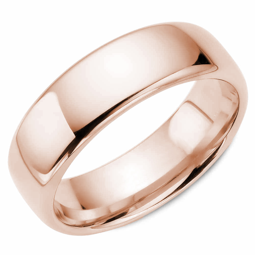 Timeless 7mm classic wedding band featuring a sleek and polished design, offering a sophisticated and enduring symbol of love and commitment