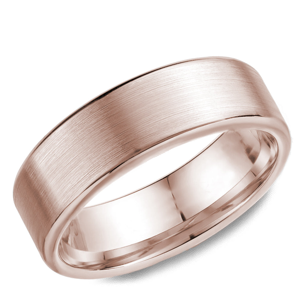 Sophisticated classic satin finish wedding band featuring a smooth, matte texture for a modern yet timeless look, perfect for everyday elegance.