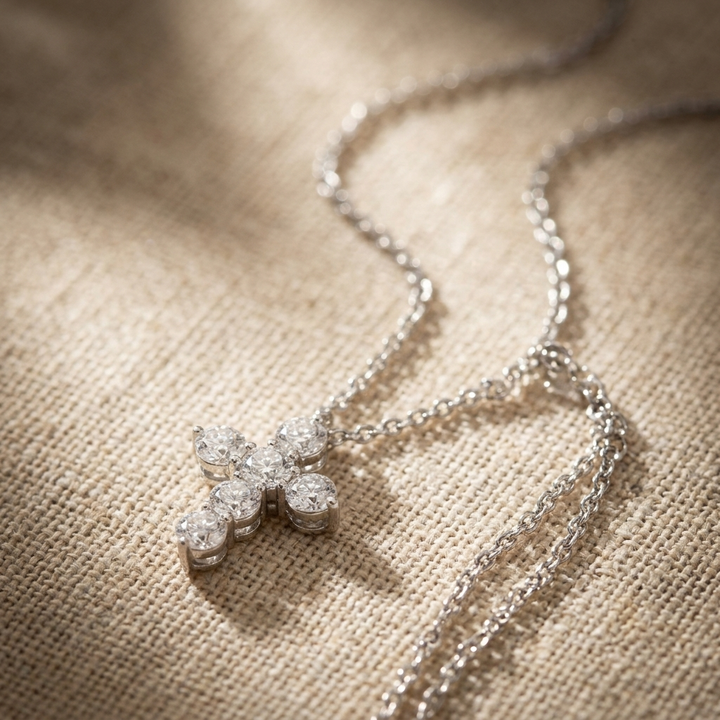 0.60ctw Diamond Cross Necklace