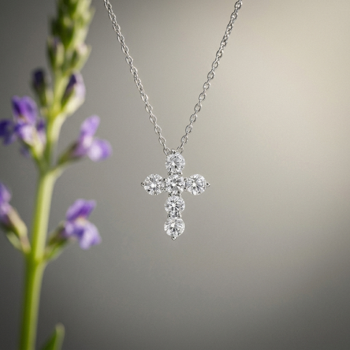 0.60ctw Diamond Cross Necklace