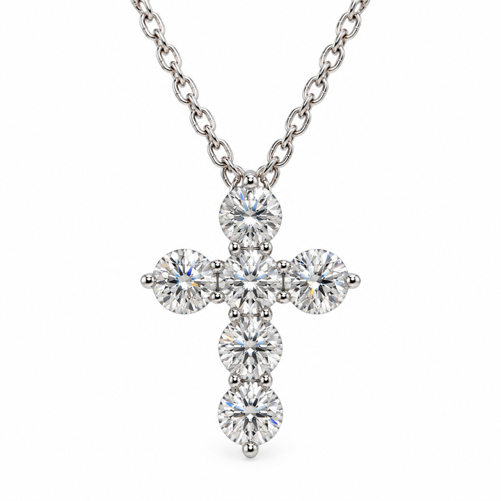 0.60ctw Diamond Cross Necklace
