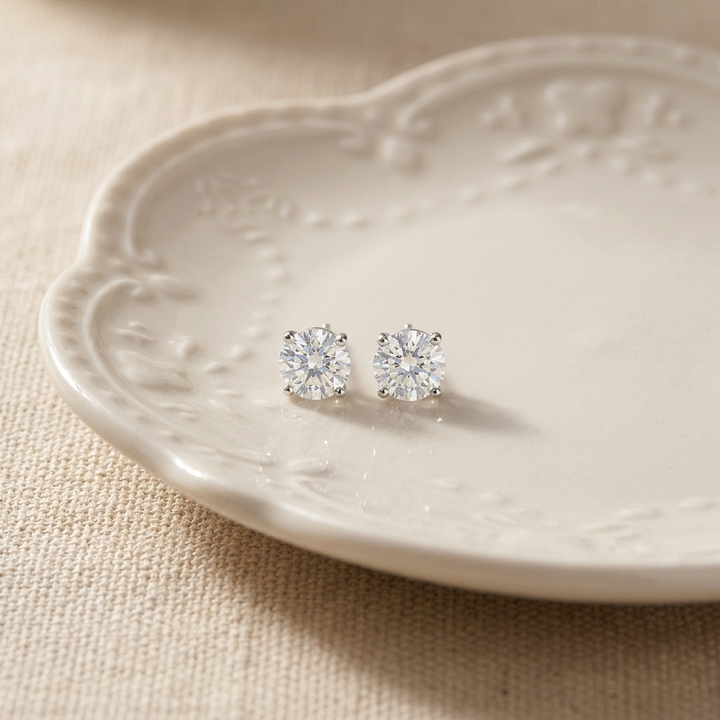 0.75ctw Round Diamond Stud Earrings