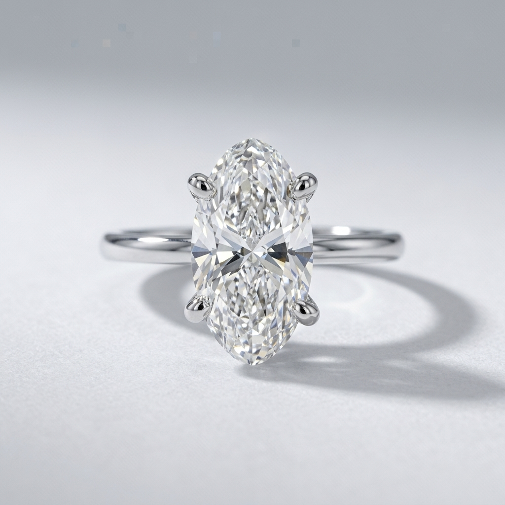 Skinny Oval Classic Set Solitaire