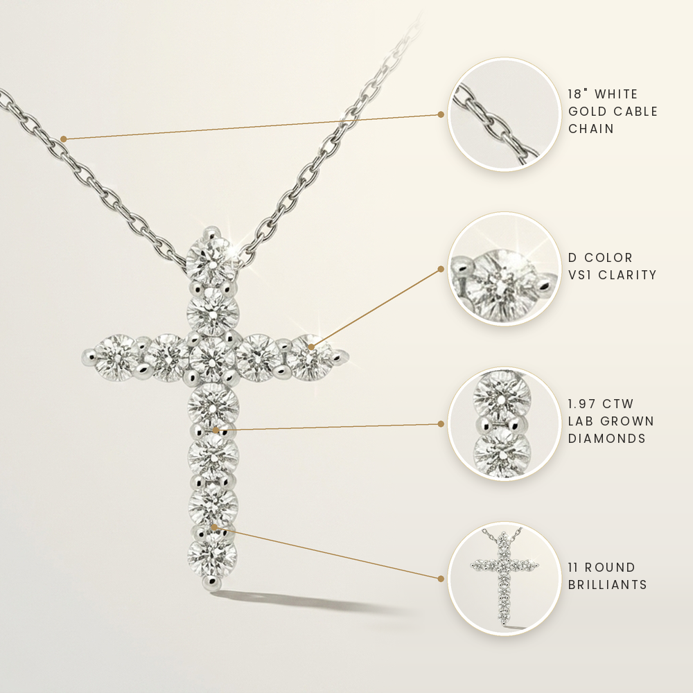 1.97ctw Lab Grown Diamond Cross
