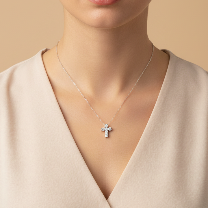 1.00ctw Diamond Cross Necklace