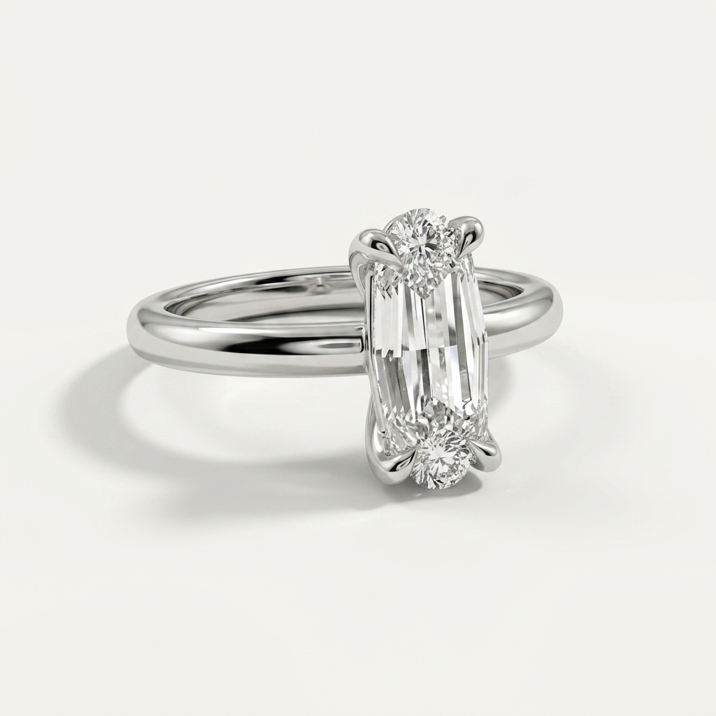 Elegant 1.02cts diamond ring in white gold, offering timeless elegance and sophistication