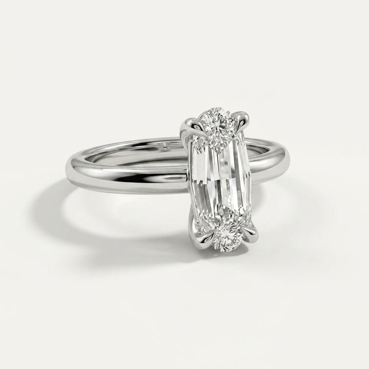 Elegant 1.02cts diamond ring in white gold, offering timeless elegance and sophistication