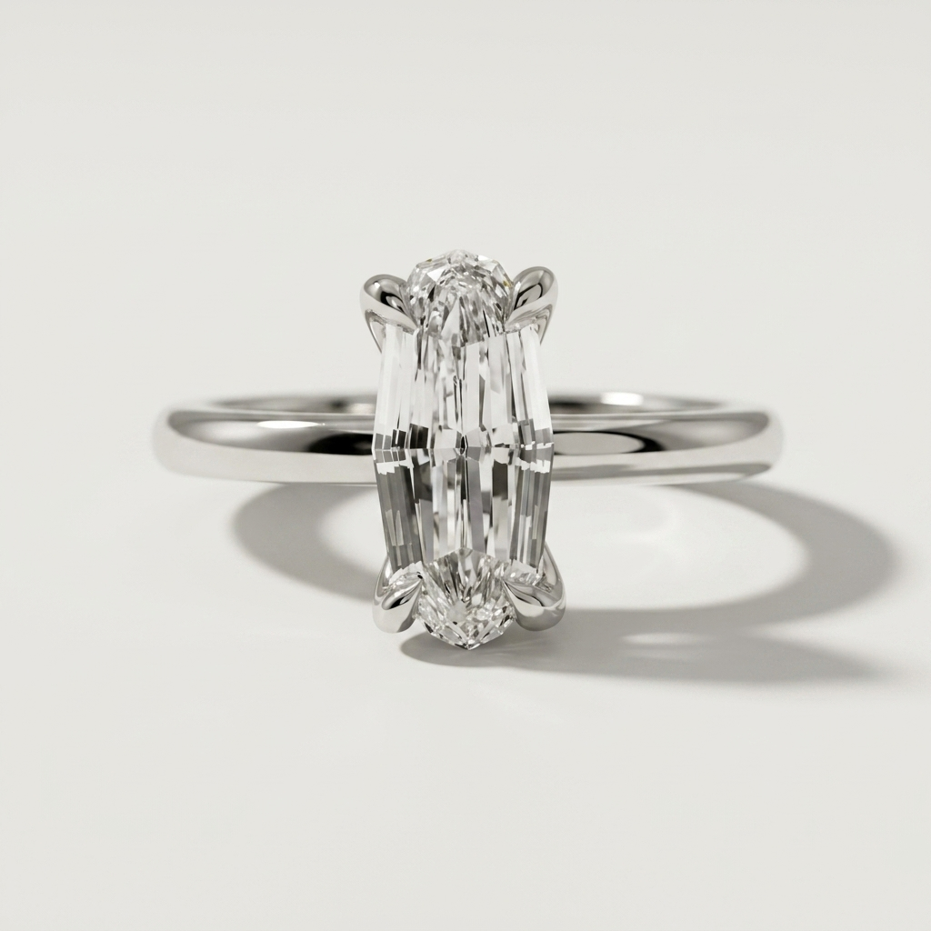 Elegant 1.02cts diamond ring in white gold, offering timeless elegance and sophistication