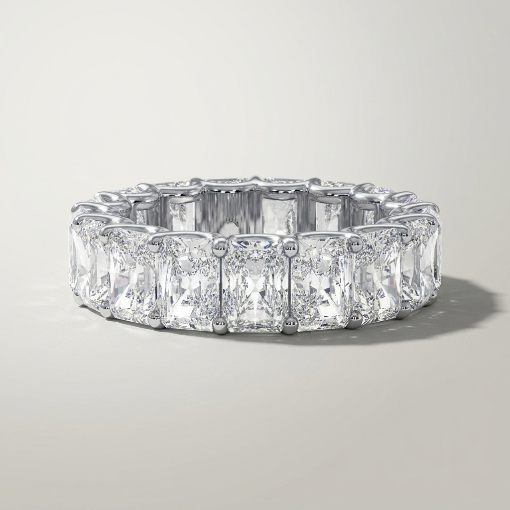 10.74ctw Radiant Cut Lab Grown Diamond Eternity Band