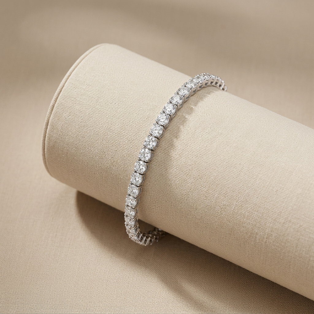 10ctw Round Cut Lab Grown Diamond Bracelet