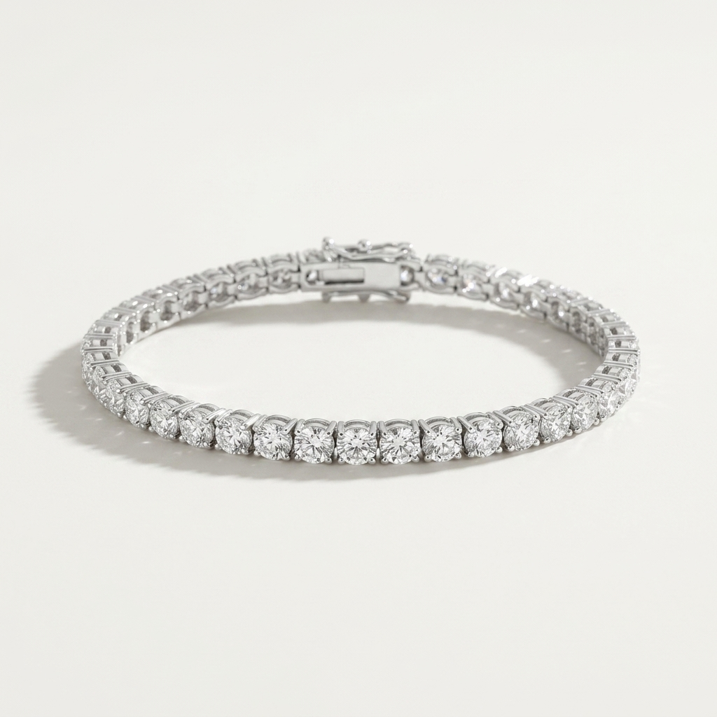 10ctw Round Cut Lab Grown Diamond Bracelet