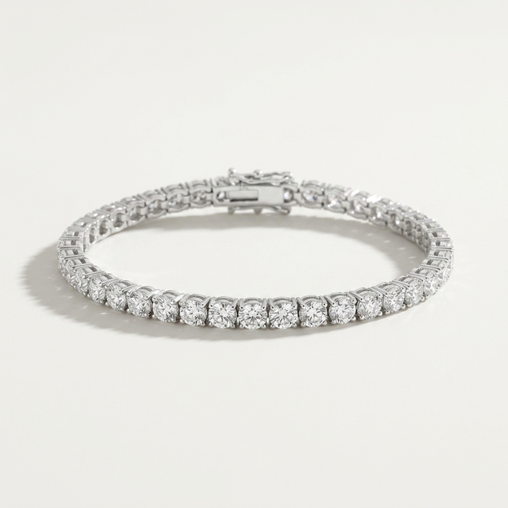 10ctw Round Cut Lab Grown Diamond Bracelet