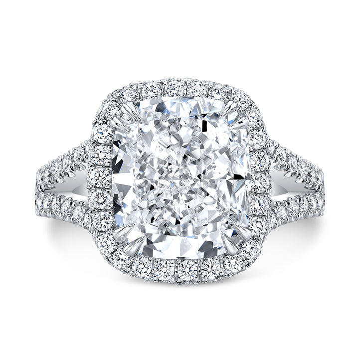 Halo - Split - Cushion Engagement Ring