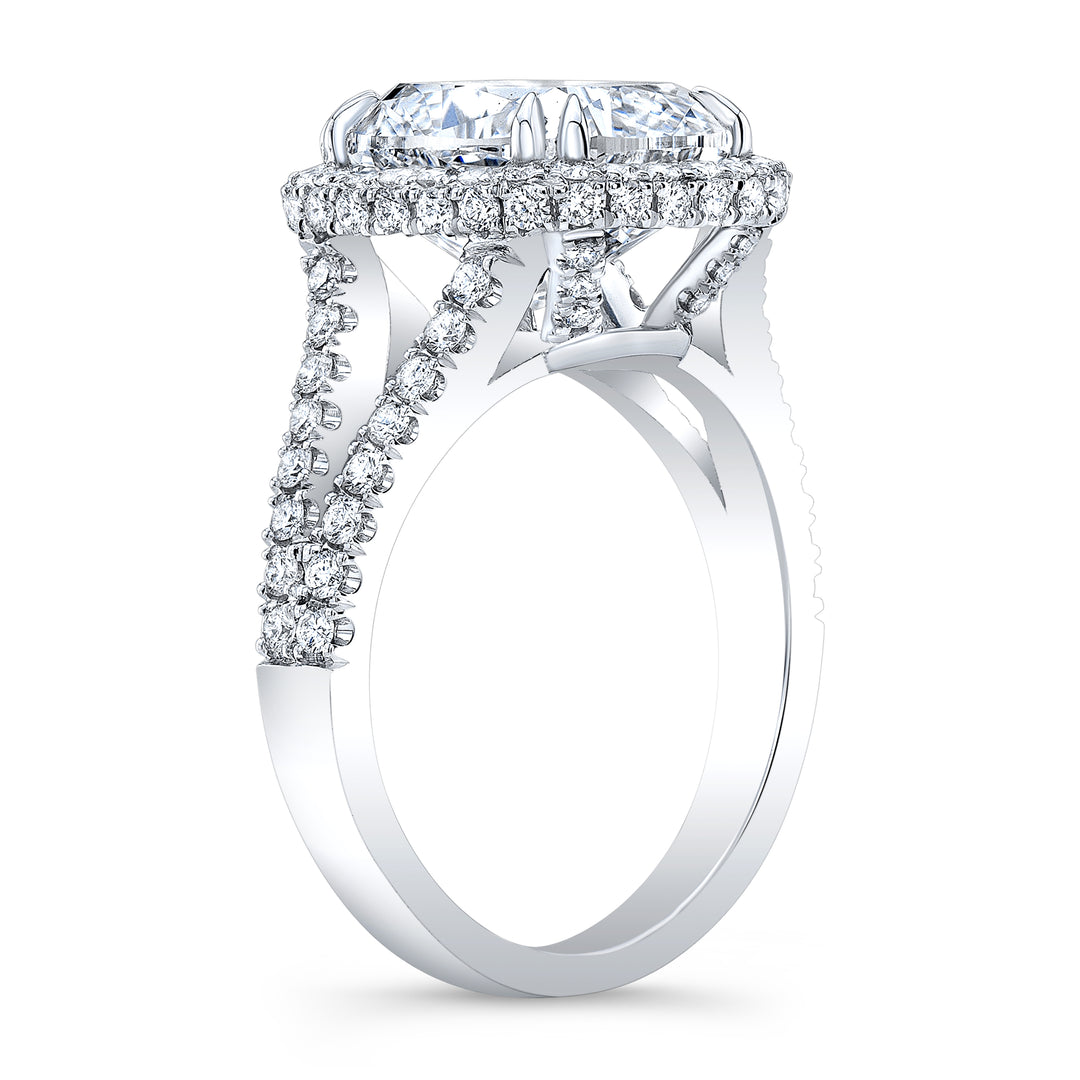 Halo - Split - Cushion Engagement Ring