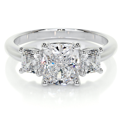 3 Stone - Cushion & Asscher Engagement Ring