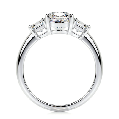 3 Stone - Cushion & Asscher Engagement Ring