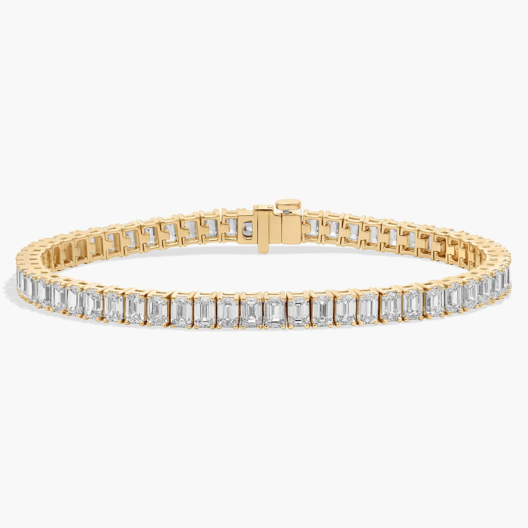 13.00ctw Emerald Cut Diamond 14kt Yellow Gold Bracelet
