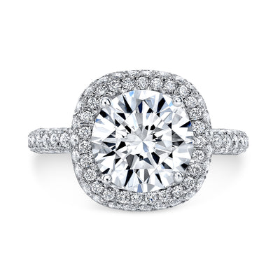 Pave' - Round Engagement Ring