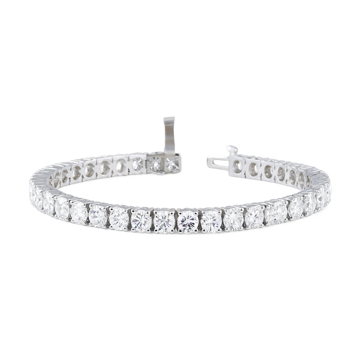 17.00ctw Round Cut Diamond 14kt White Gold Bracelet