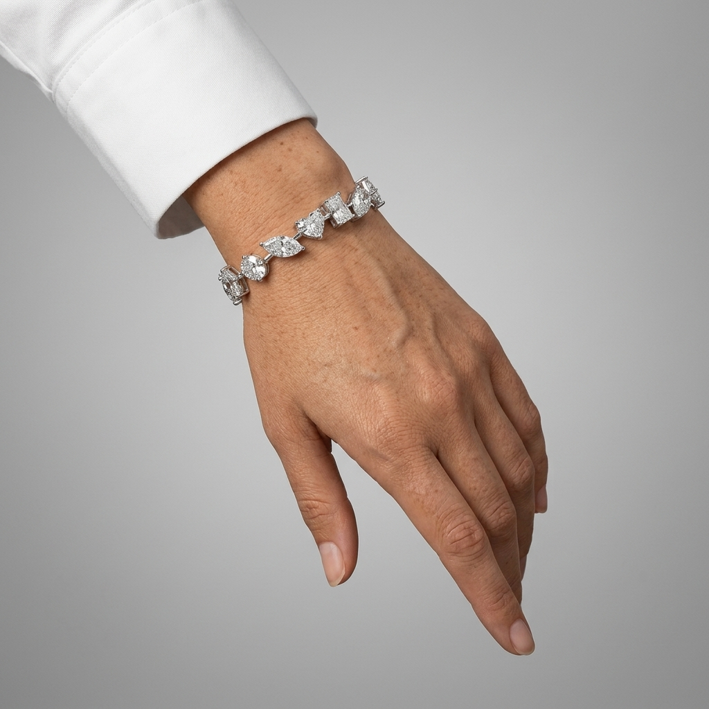 19.50ctw Multi-Shape Lab Grown Diamond Bracelet