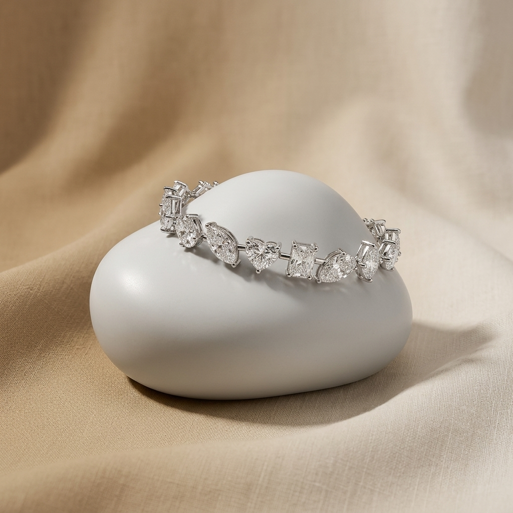19.50ctw Multi-Shape Lab Grown Diamond Bracelet