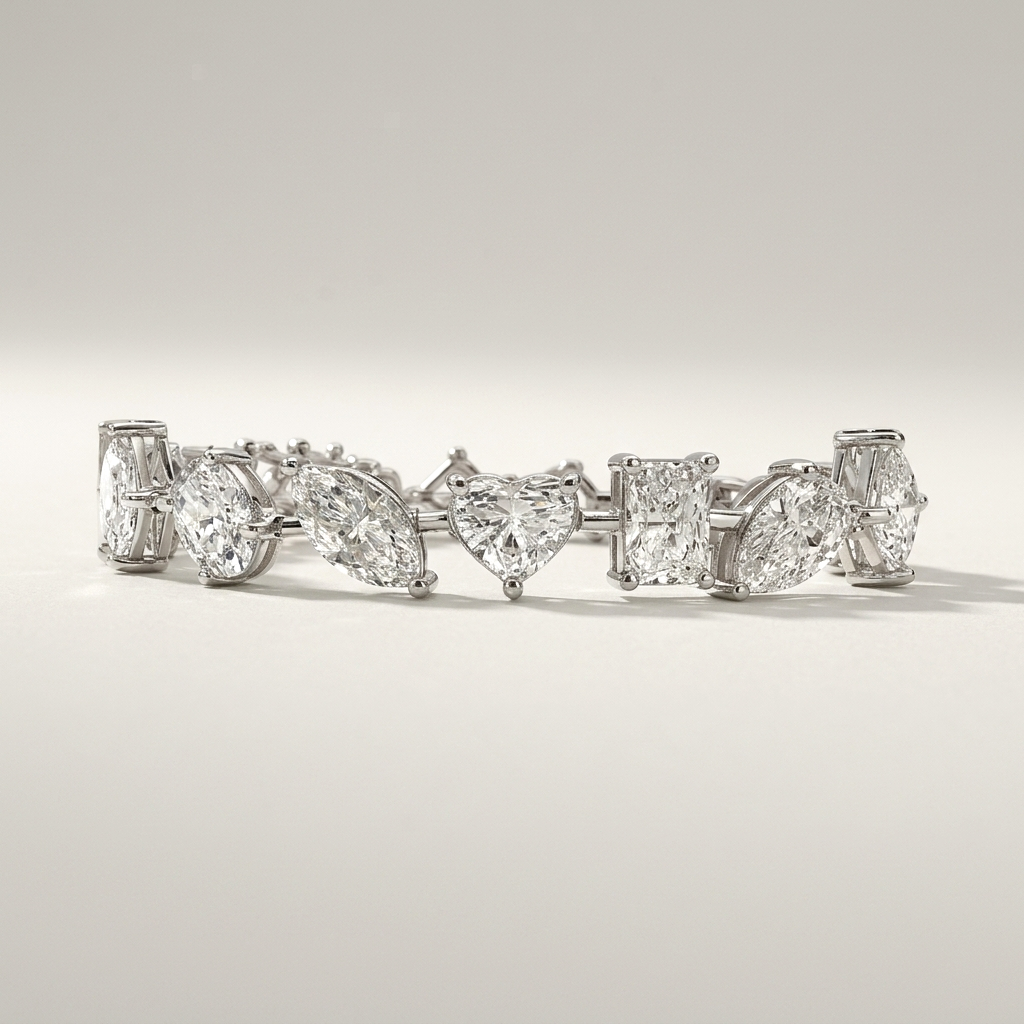 19.50ctw Multi-Shape Lab Grown Diamond Bracelet