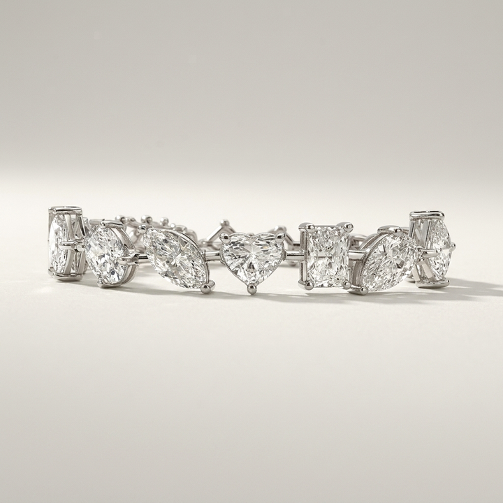 19.50ctw Multi-Shape Lab Grown Diamond Bracelet