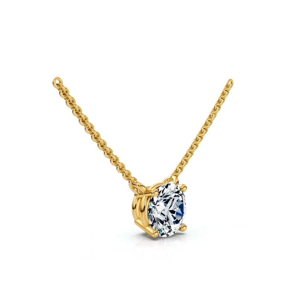 1.00cts Round Lab Grown Diamond Solitaire Necklace