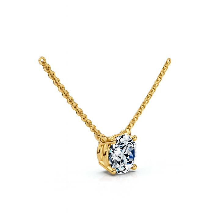 1.00cts Round Lab Grown Diamond Solitaire Necklace