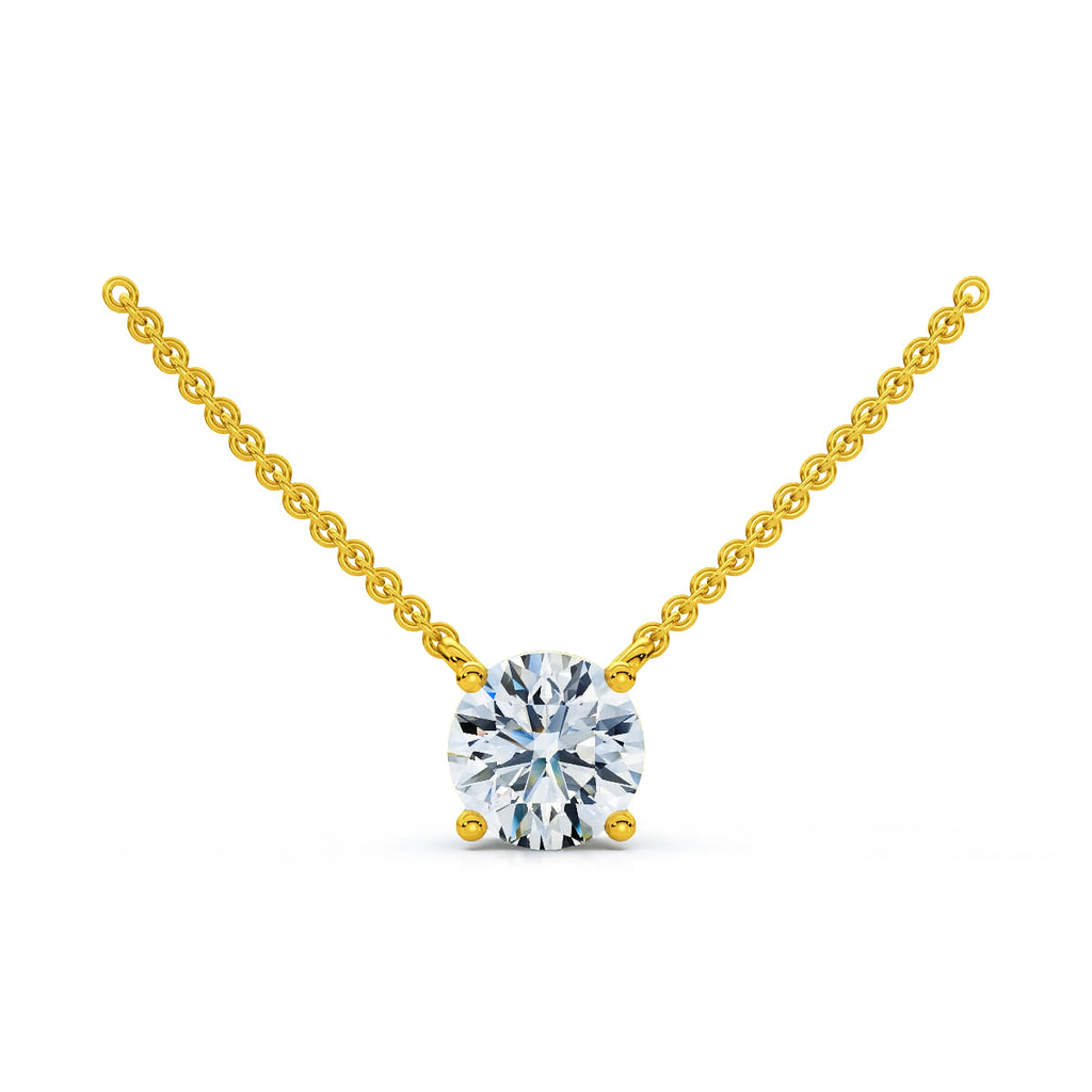 1.00cts Round Lab Grown Diamond Solitaire Necklace