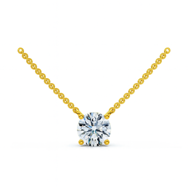 1.00cts Round Lab Grown Diamond Solitaire Necklace