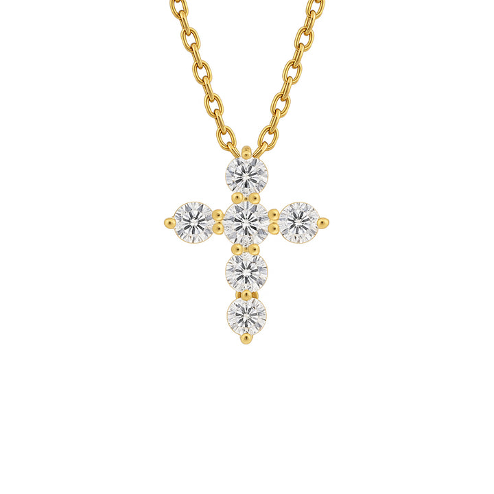 1.00ctw Petite Diamond Cross Necklace