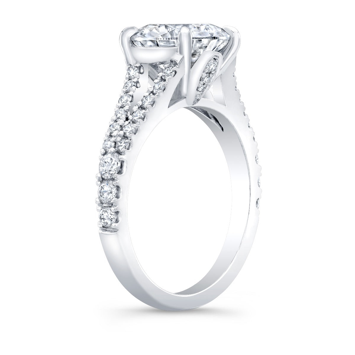 Split Petite - Round Engagement Ring
