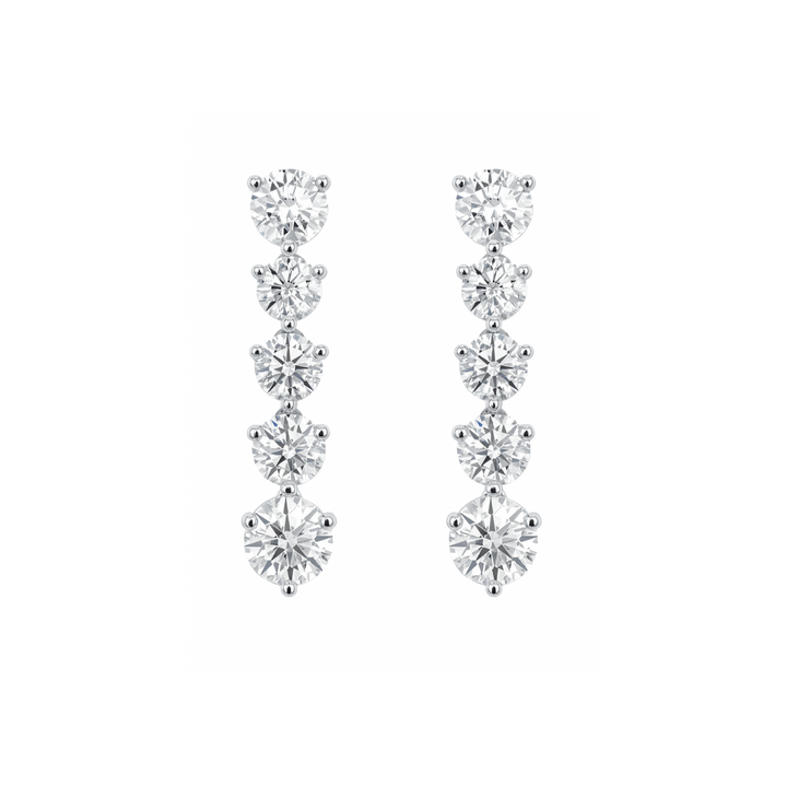2.65ctw Round Lab Grown Diamond Drop Earrings