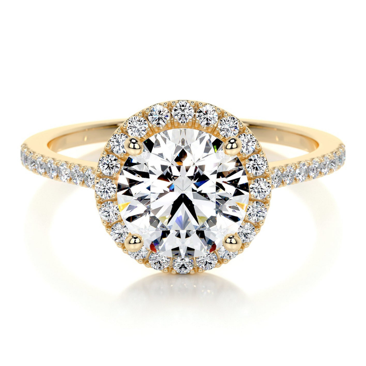 Delicate Halo - Round Engagement Ring