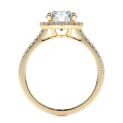 Delicate Halo - Round Engagement Ring