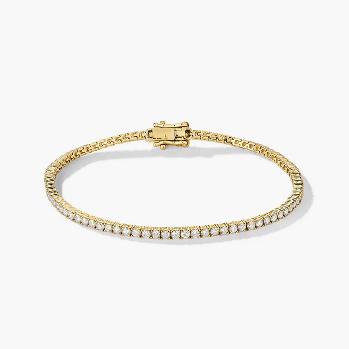 2.00ctw Lab Grown Round Diamond 14kt Yellow Gold Bracelet