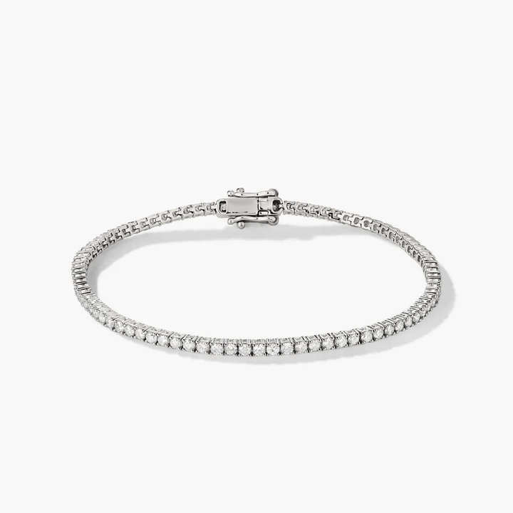 2.00ctw Lab Grown Round Diamond 14kt White Gold Bracelet
