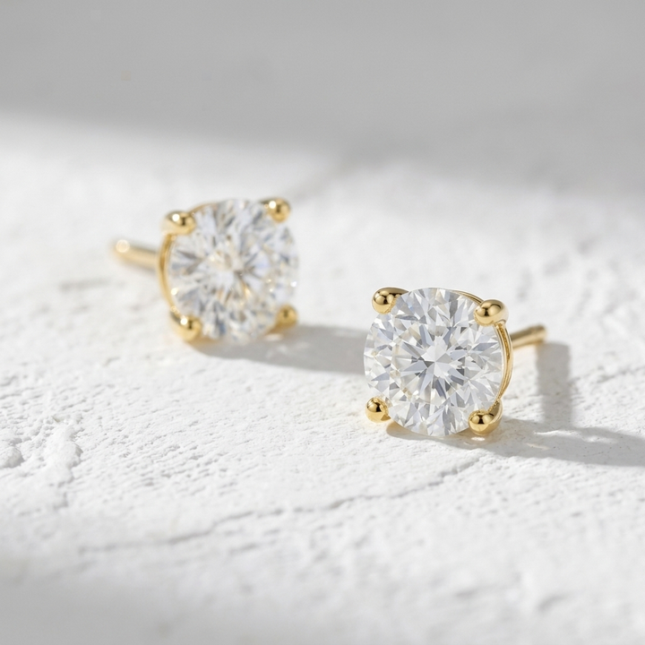 3.00ctw Round Diamond Stud Earrings