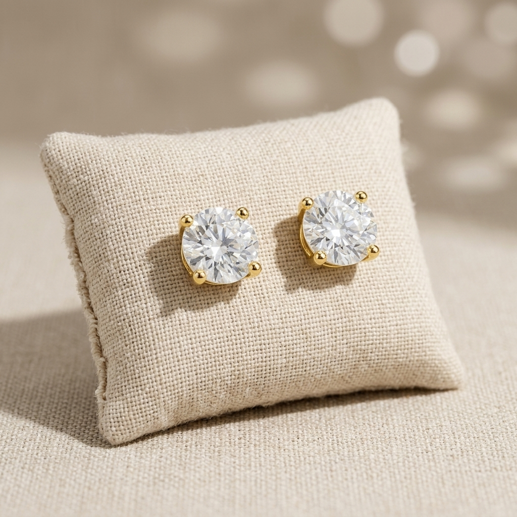 3.00ctw Round Diamond Stud Earrings